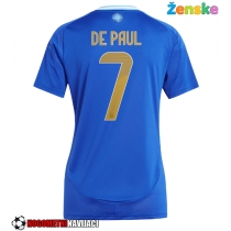 Ženske Nogometnih dresov Argentina Rodrigo De Paul #7 Gostujoči Copa America 2024 Kratki rokavi